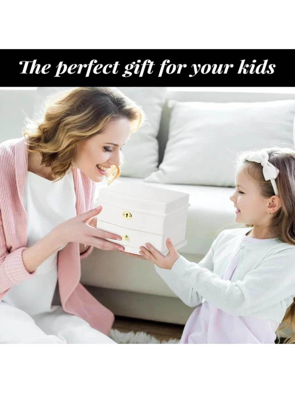Charming Ballerina Musical Jewelry Box with Mirror - Girls' Music Storage Chest